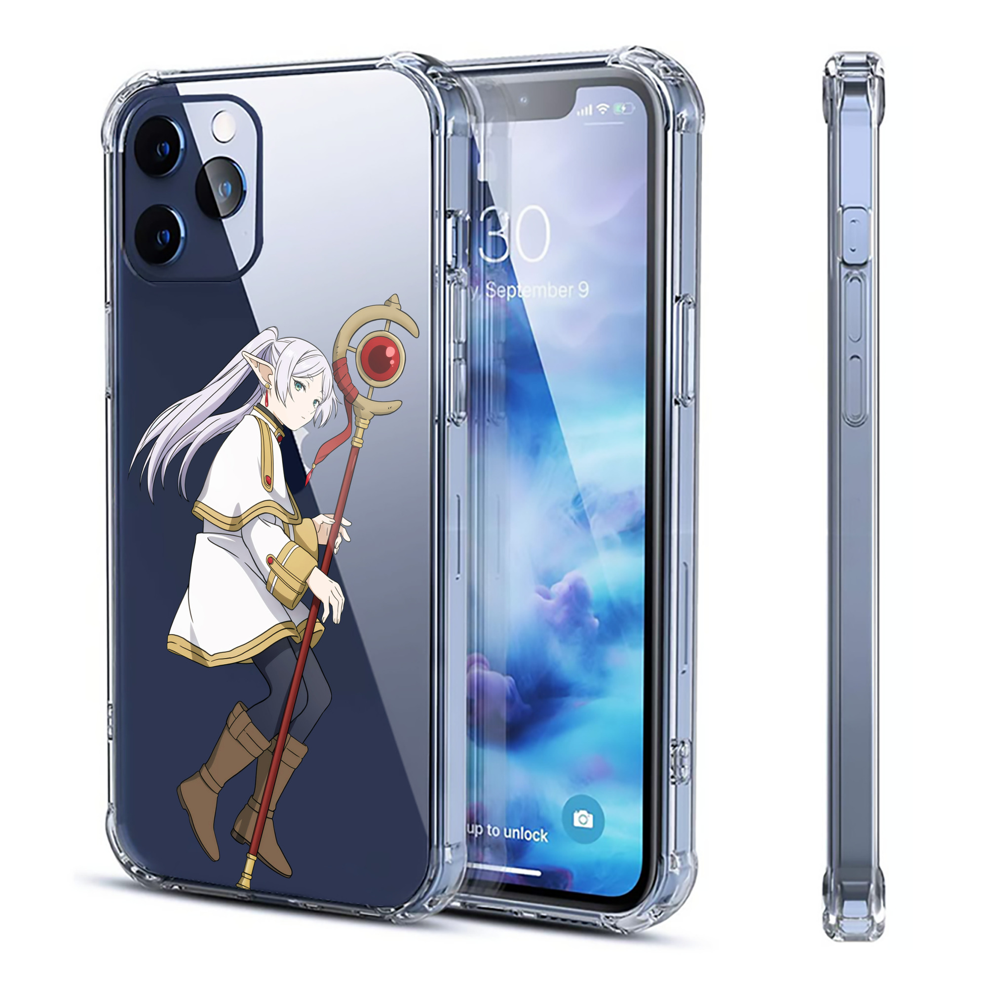 （画像用） 葬送のフリーレン Frieren 【iPhone 12シリーズ対応】透明スマホケース（クリアソフトケース）